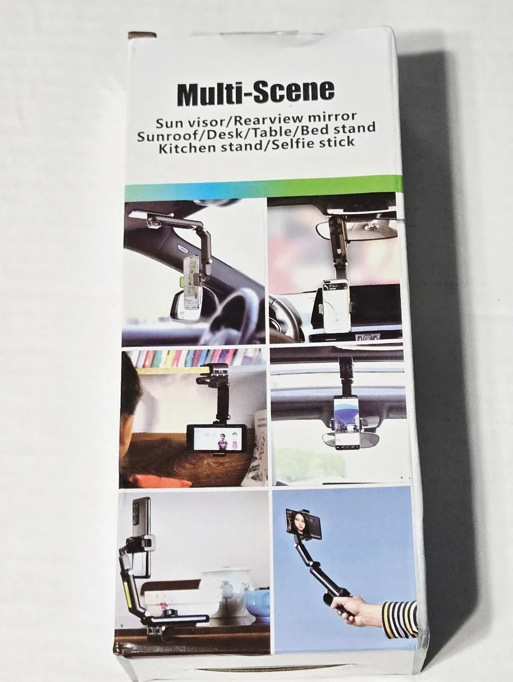 Sun Visor Cell Phone Holder Foldable Adjustable Car Mount 360° Multi Joint Stand